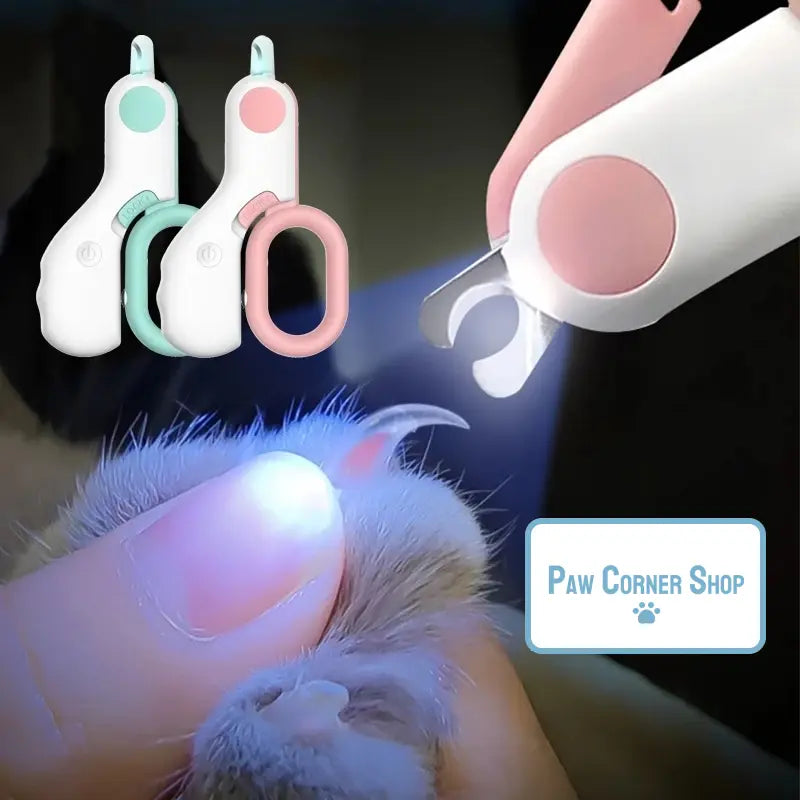 Coupe griffes pour animaux de compagnie avec protection et éclairage LED - Paw Corner Shop